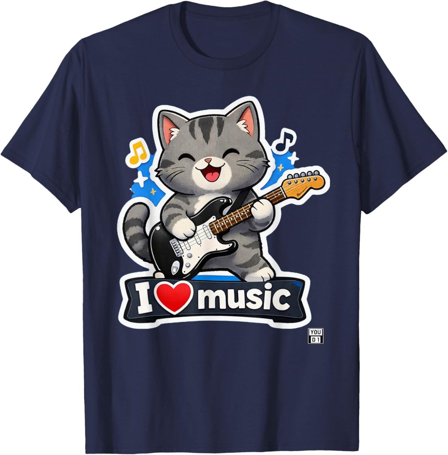 Guitar Kat T-Shirt - T-Shirt | Navy