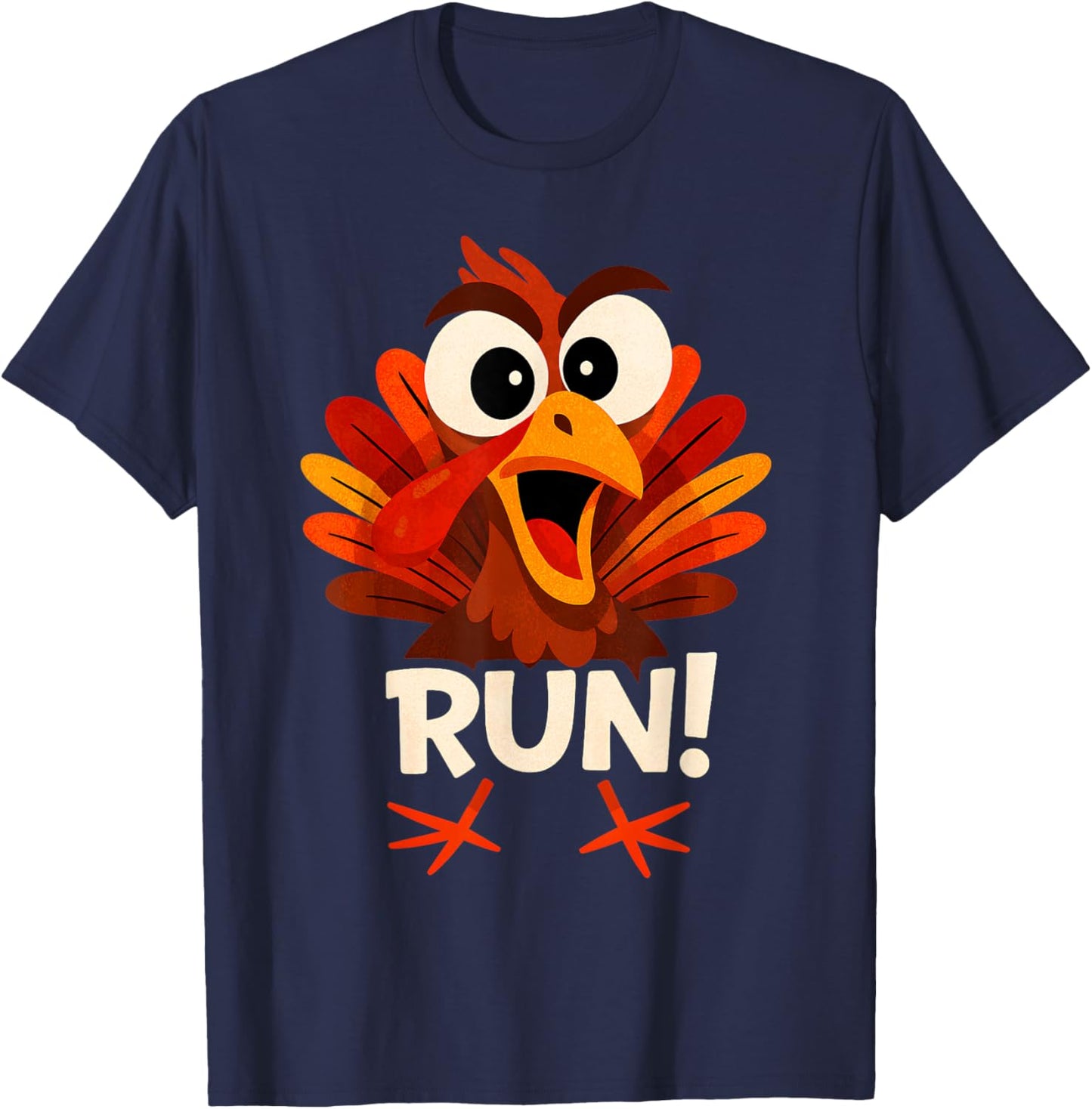 Run Turkey Funny Thanksgiving Running Humor Turkey Trot T-Shirt - T-Shirt | Navy