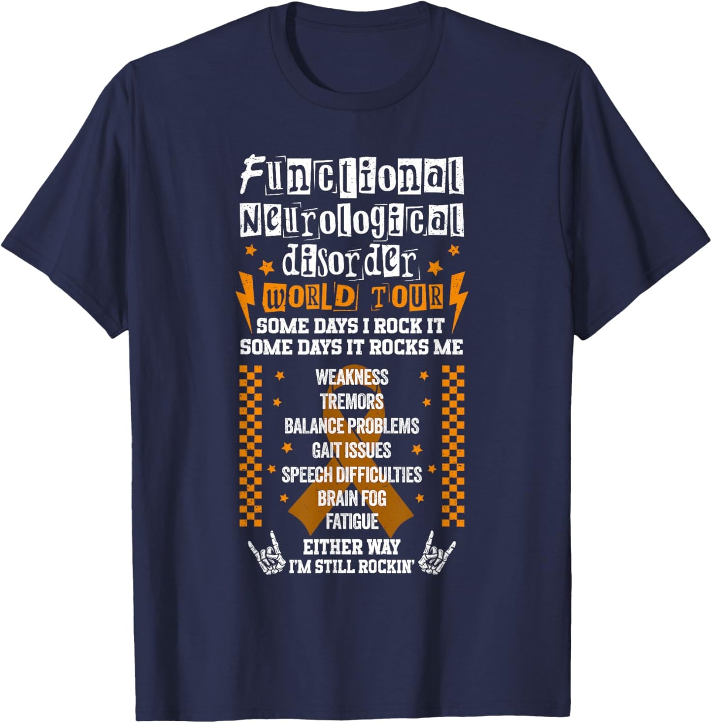 Functional Neurological Disorder FND Warrior T-Shirt - T-Shirt | Navy