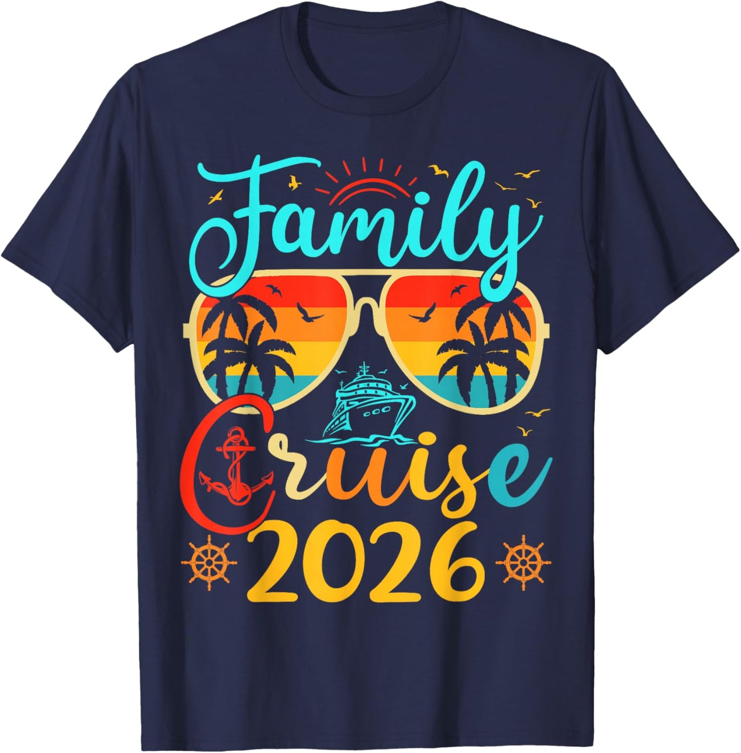 Family Cruise 2026 Summer Vacation Matching Family Cruise T-Shirt - T-Shirt | Navy