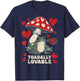 Valentine's Day Toadally Lovable Funny Toad Frog Mushroom T-Shirt - T-Shirt | Navy