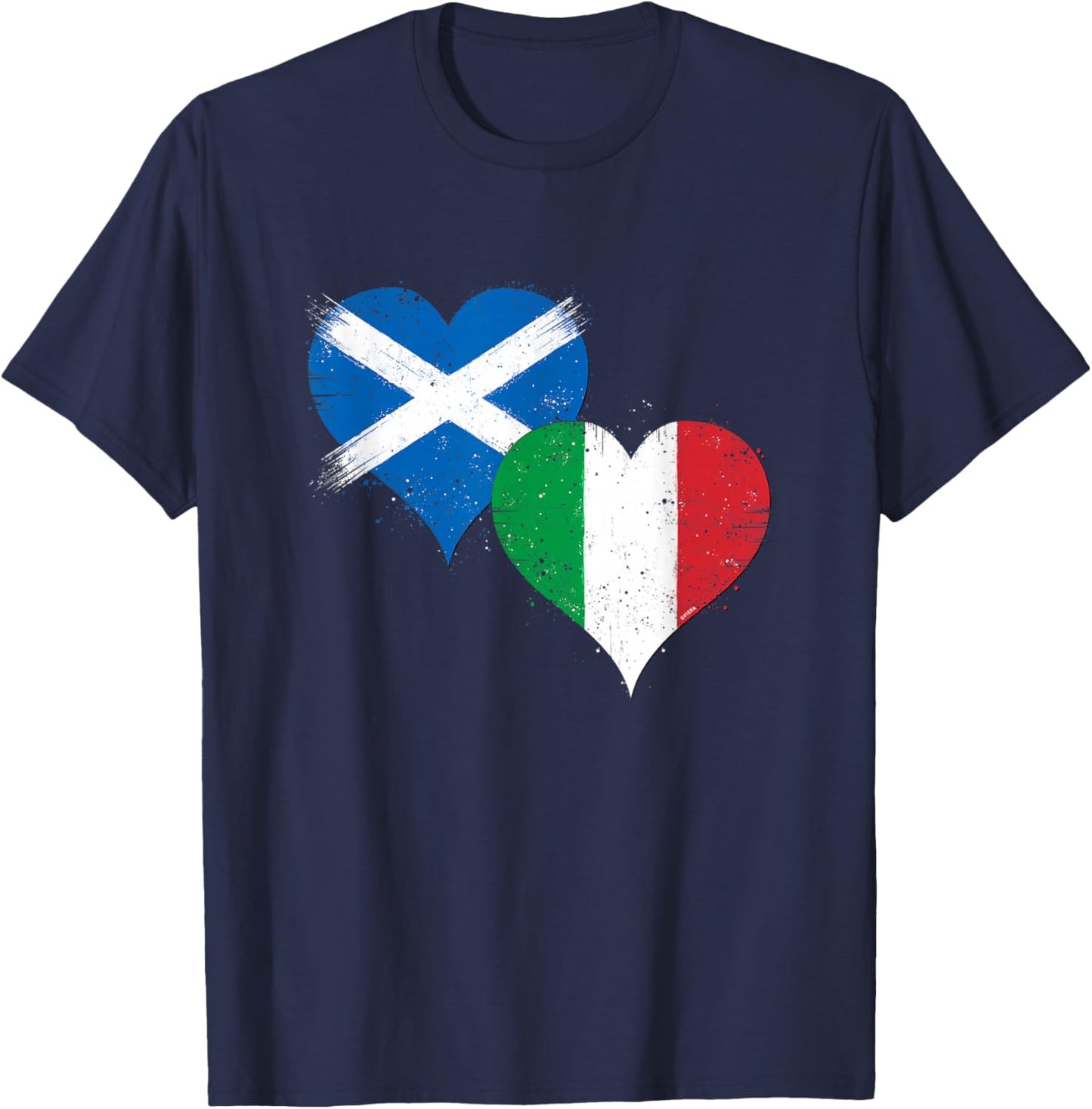 Scotland Italy Flag for Proud Scottish Italian Fans Pride T-Shirt - T-Shirt | Navy