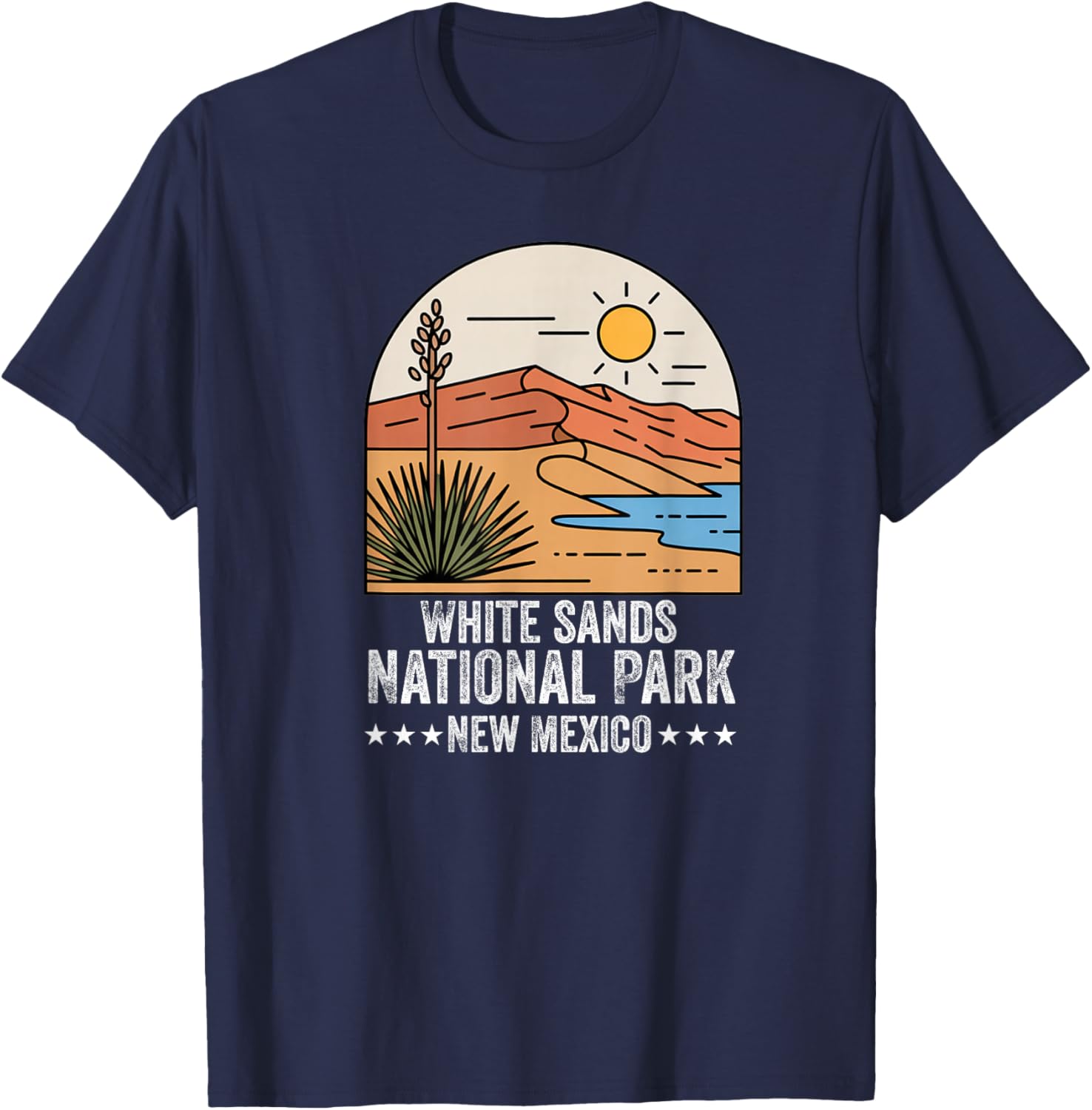 White Sands National Park Souvenir New Mexico Men Women T-Shirt - T-Shirt | Navy