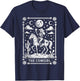 Skeleton Cowgirl Riding Horse Tarot Card Gothic Halloween T-Shirt - T-Shirt | Navy