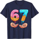 Six Seven Ice Cream Drip Kids Youth Funny 67 Hands Meme 6 7 T-Shirt - T-Shirt | Navy