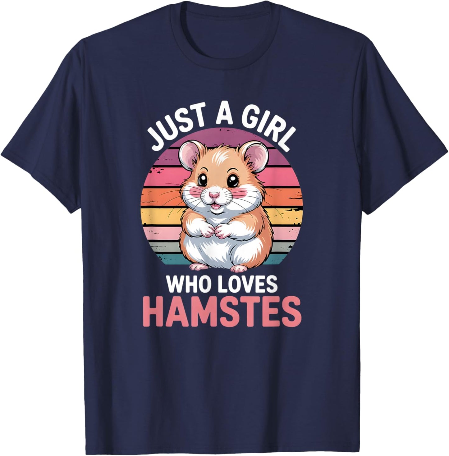 Girls Hamster T-Shirt - T-Shirt | Navy