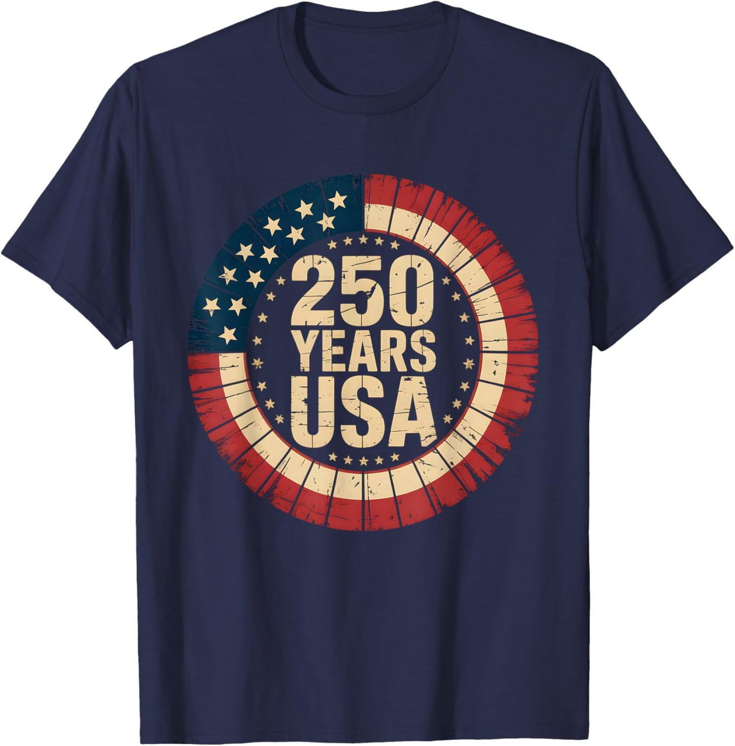 1776–2026 USA 250th Anniversary of Independence Day T-Shirt - T-Shirt | Navy