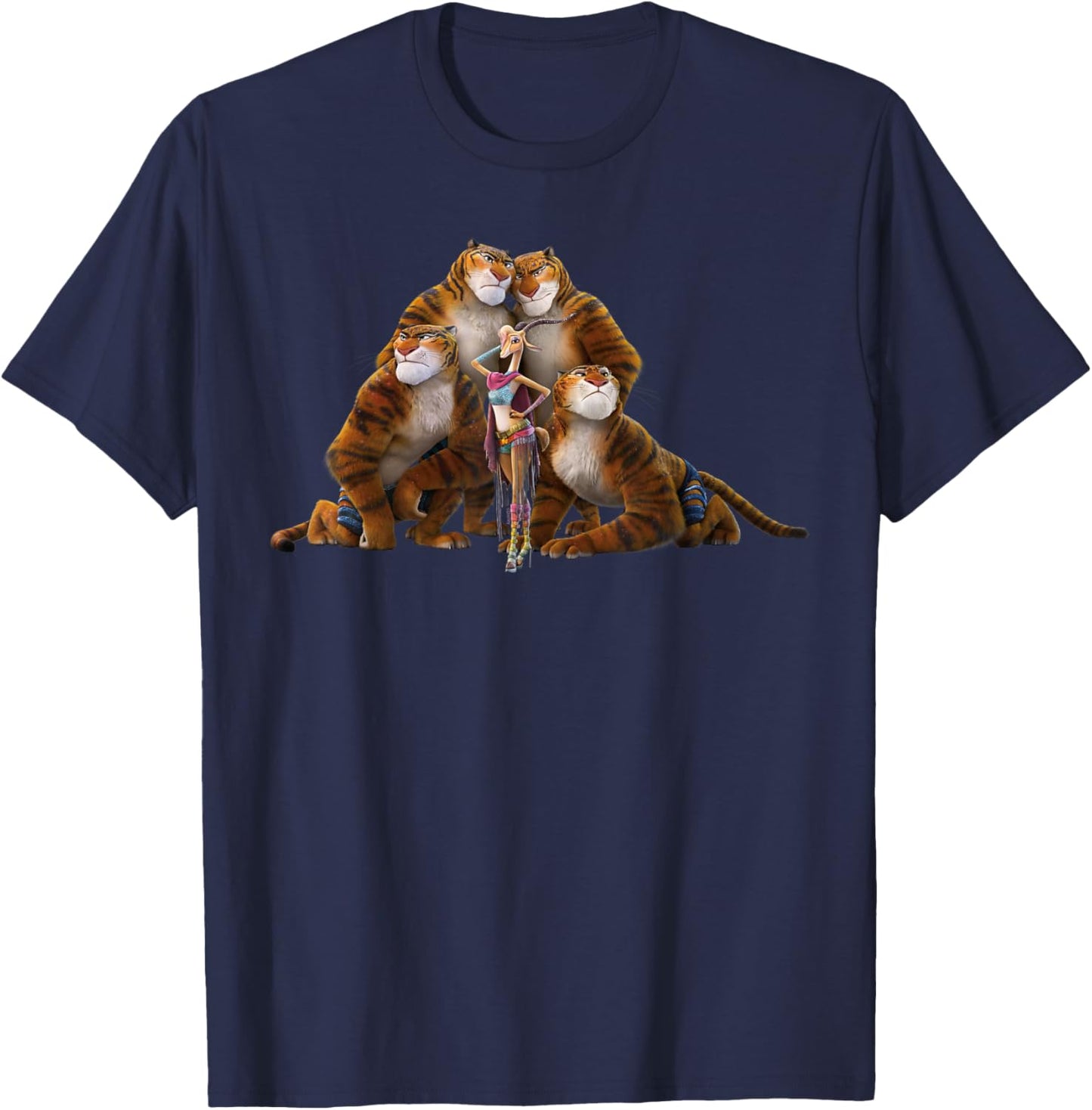 Disney Zootopia 2 Gazelle & Tiger Dancers Festival Concert T-Shirt - T-Shirt | Navy