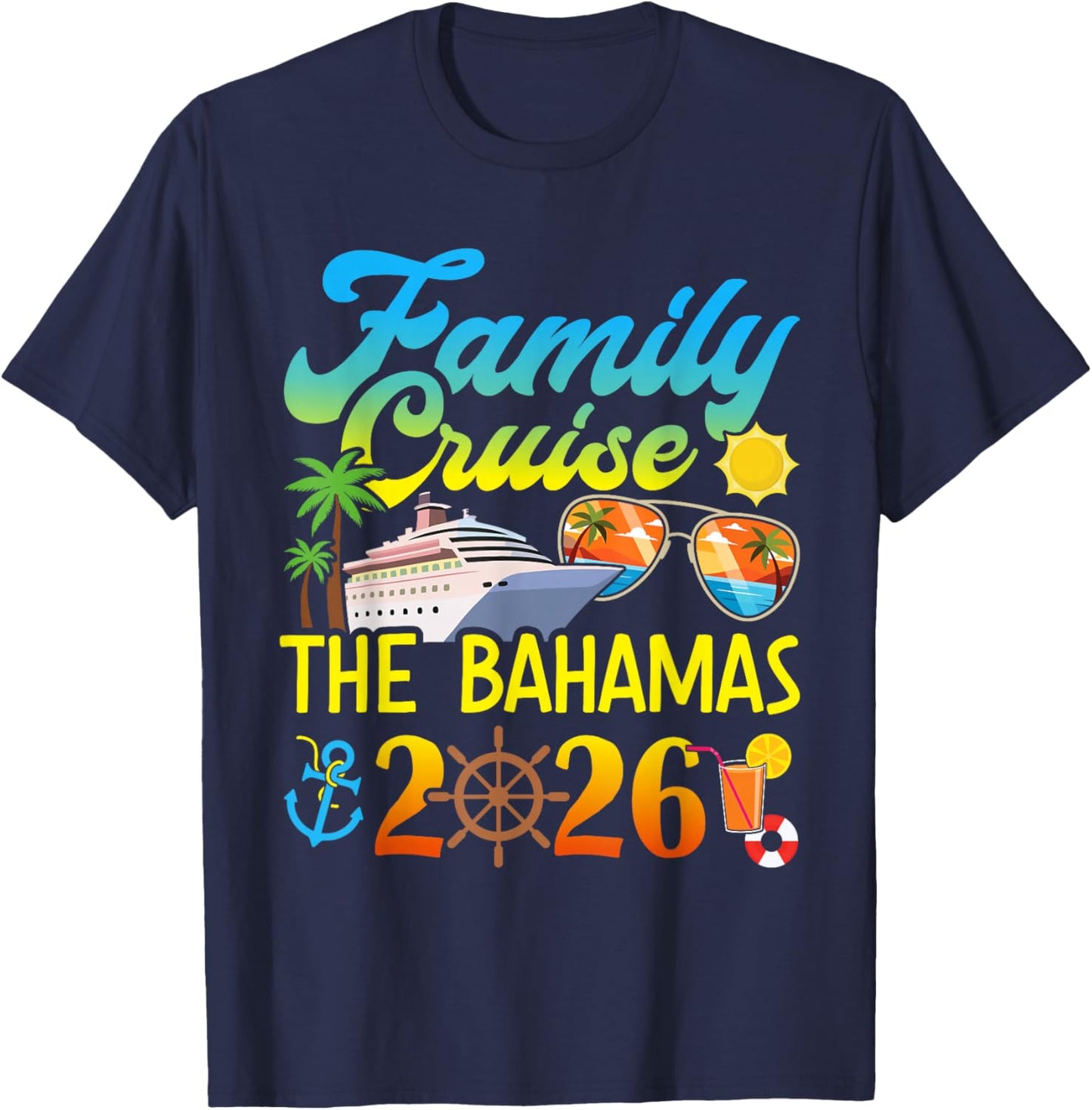 Bahamas Family Cruise 2026 T-Shirt - T-Shirt | Navy