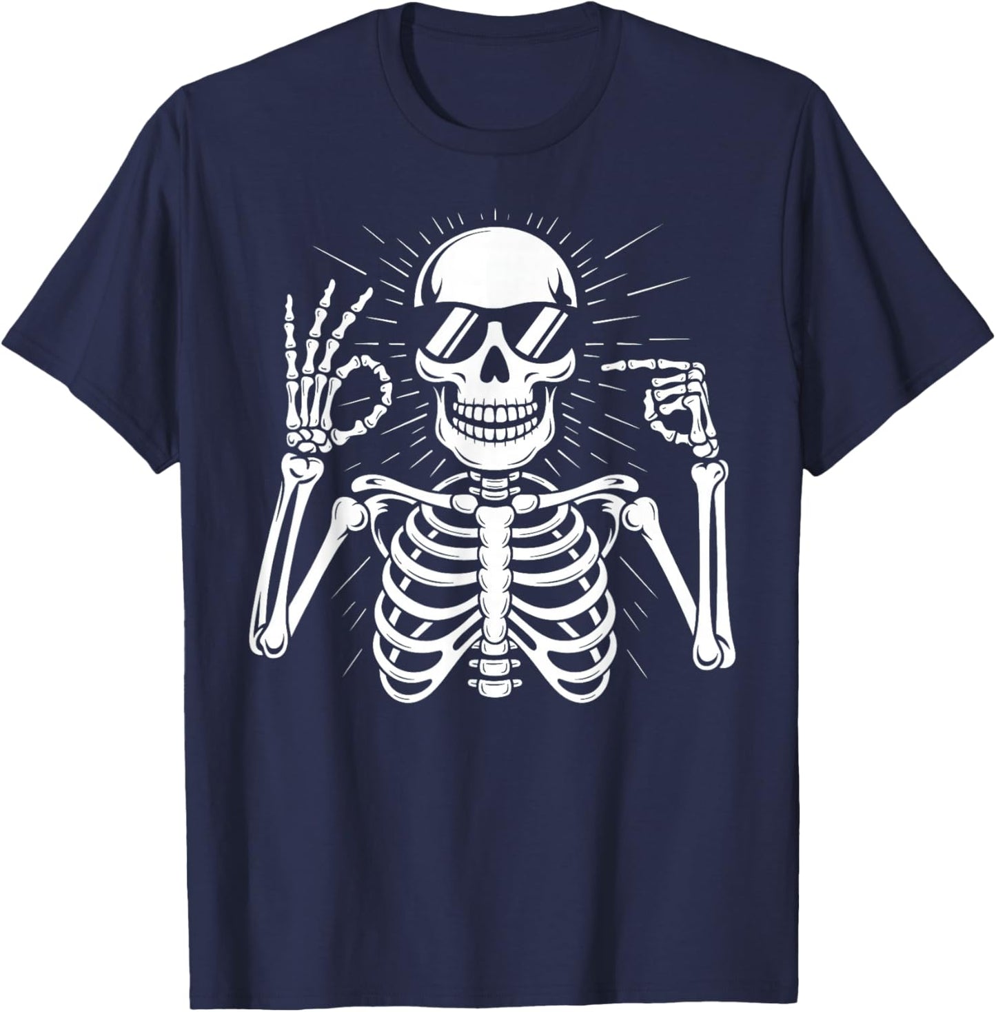67 Skeleton Six Seven Halloween T-Shirt - T-Shirt | Navy