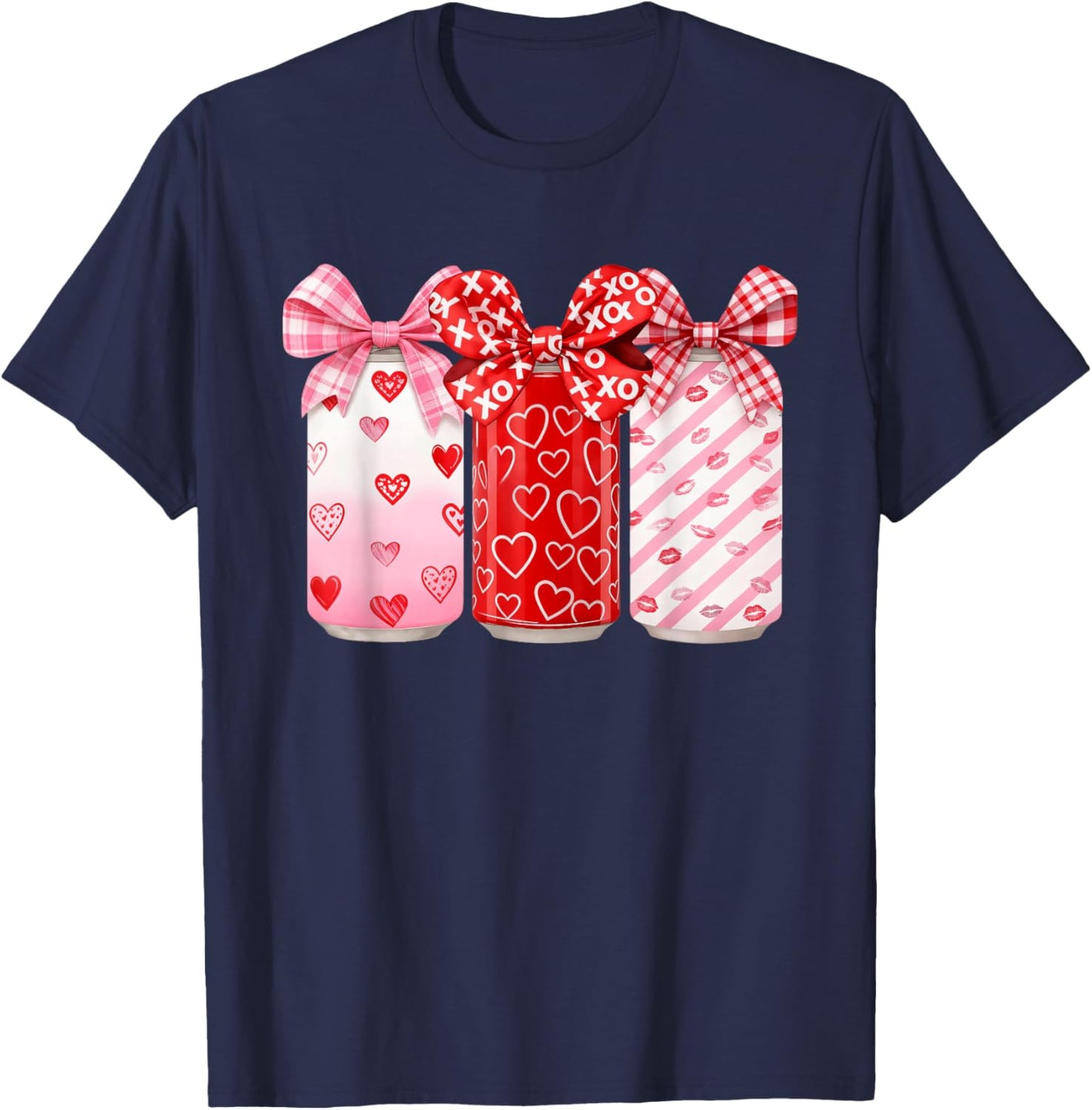Soda Valentines Day Cute Retro Beverage Men Women Kids T-Shirt - T-Shirt | Navy