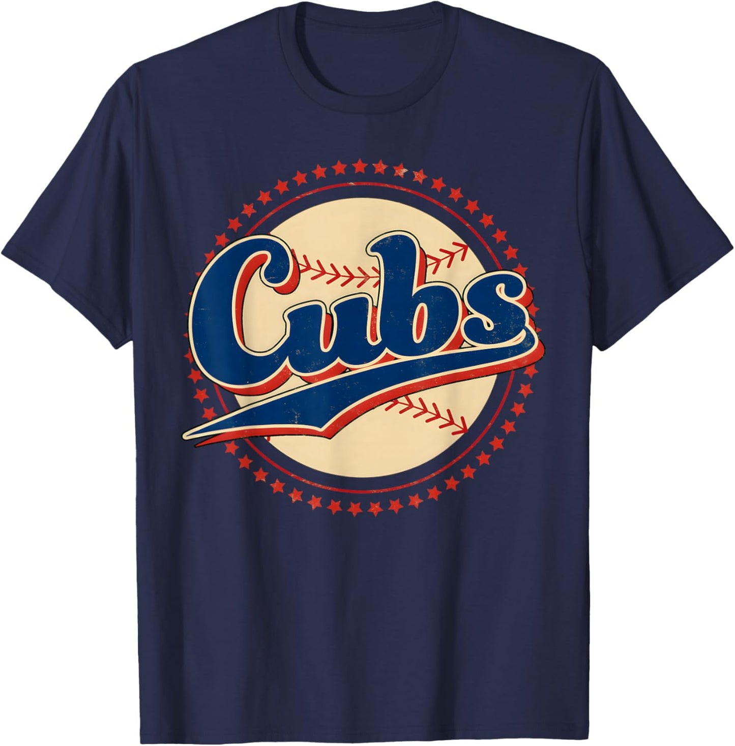 Vintage Cubs Gifts Women Boys Girls Kids T-Shirt - T-Shirt | Navy