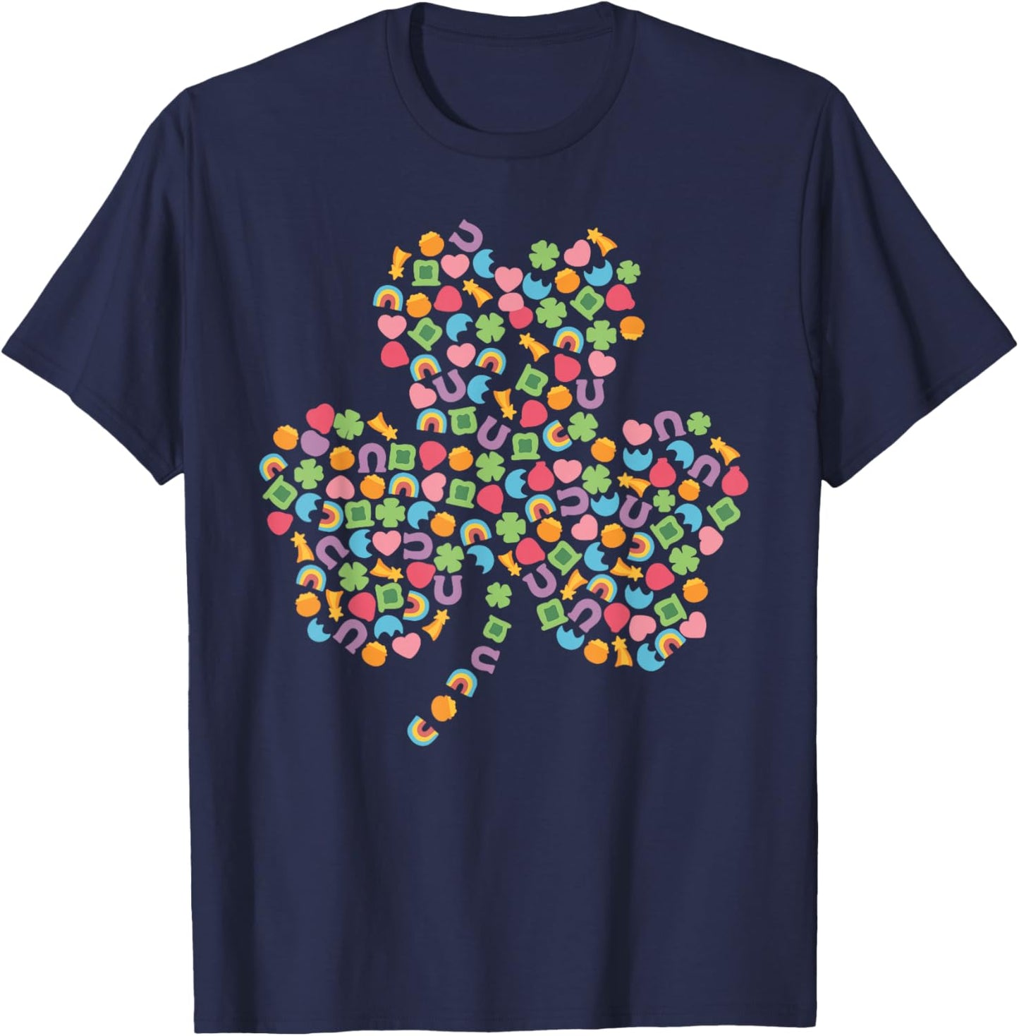 Groovy Lucky Charm Saint Patrick's Day Shamrock Irish Kids T-Shirt - T-Shirt | Navy