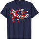 African Santa Mrs Claus Dabbing African America Christmas T-Shirt - T-Shirt | Navy