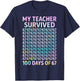 My Teacher Survived 100 Days of 67 100th Day of School Kids T-Shirt - T-Shirt | Navy