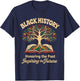 Honoring Past Inspiring Future Men Women Black History Month T-Shirt - T-Shirt | Navy