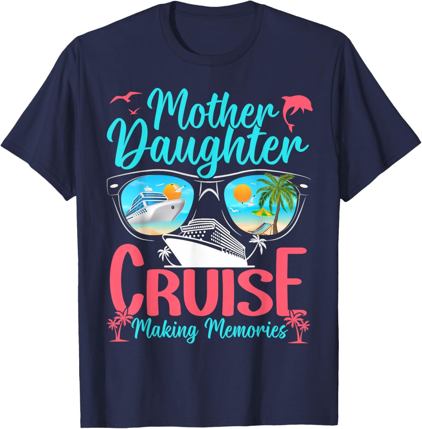 Funny Mom Daughter Vacation Cruise Mother Daughter Trip 2026 T-Shirt - T-Shirt | Navy