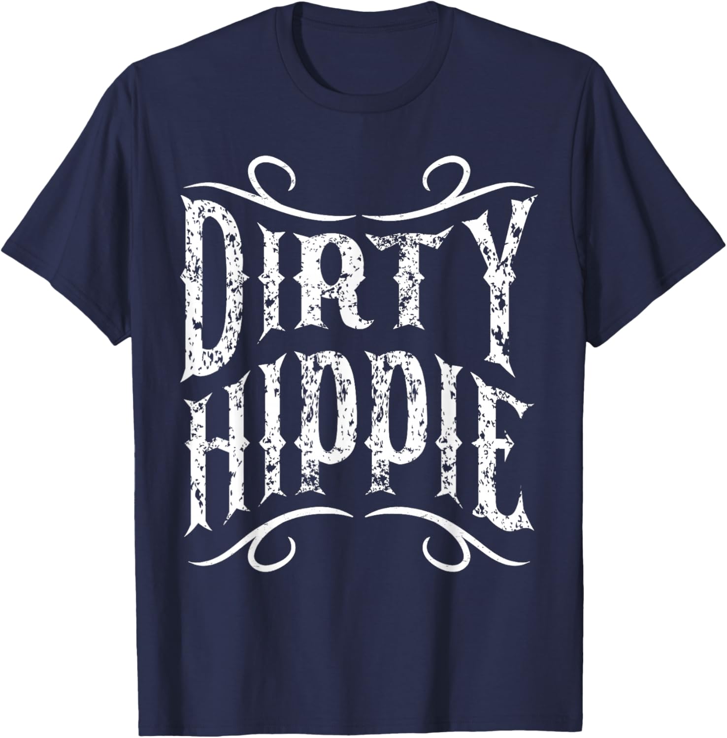 Vintage Dirty Hippie Peace Lover Gift Retro 60s 70s Costume T-Shirt - T-Shirt | Navy