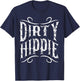Vintage Dirty Hippie Peace Lover Gift Retro 60s 70s Costume T-Shirt - T-Shirt | Navy