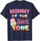 Mommy of The Sweet One Ice Cream Matching Birthday Family T-Shirt - T-Shirt | Navy