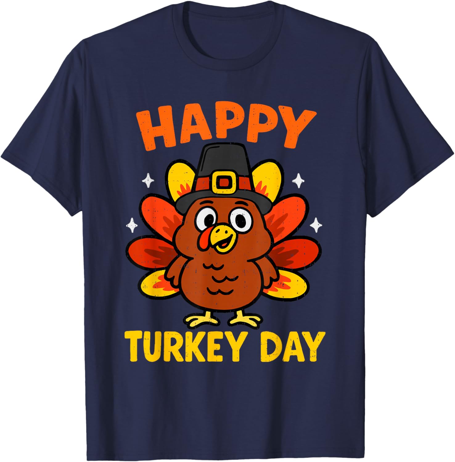 Happy Turkey Day Thanksgiving Party Costume Family Matching T-Shirt - T-Shirt | Navy