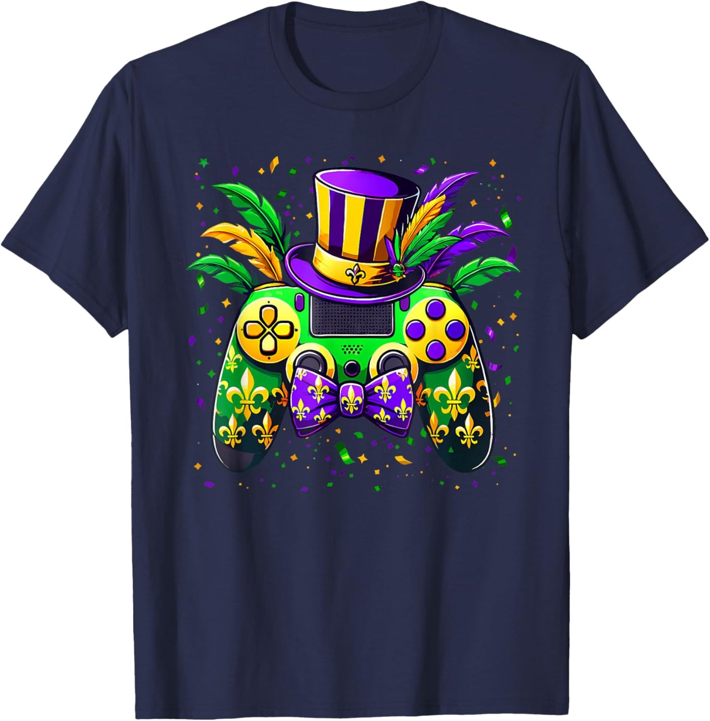 Video Game Controller Carnival Costume Kids Boys Mardi Gras T-Shirt - T-Shirt | Navy