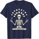 Meditating Skeleton Dentist Funny Dental Assistant Hygienist T-Shirt - T-Shirt | Navy