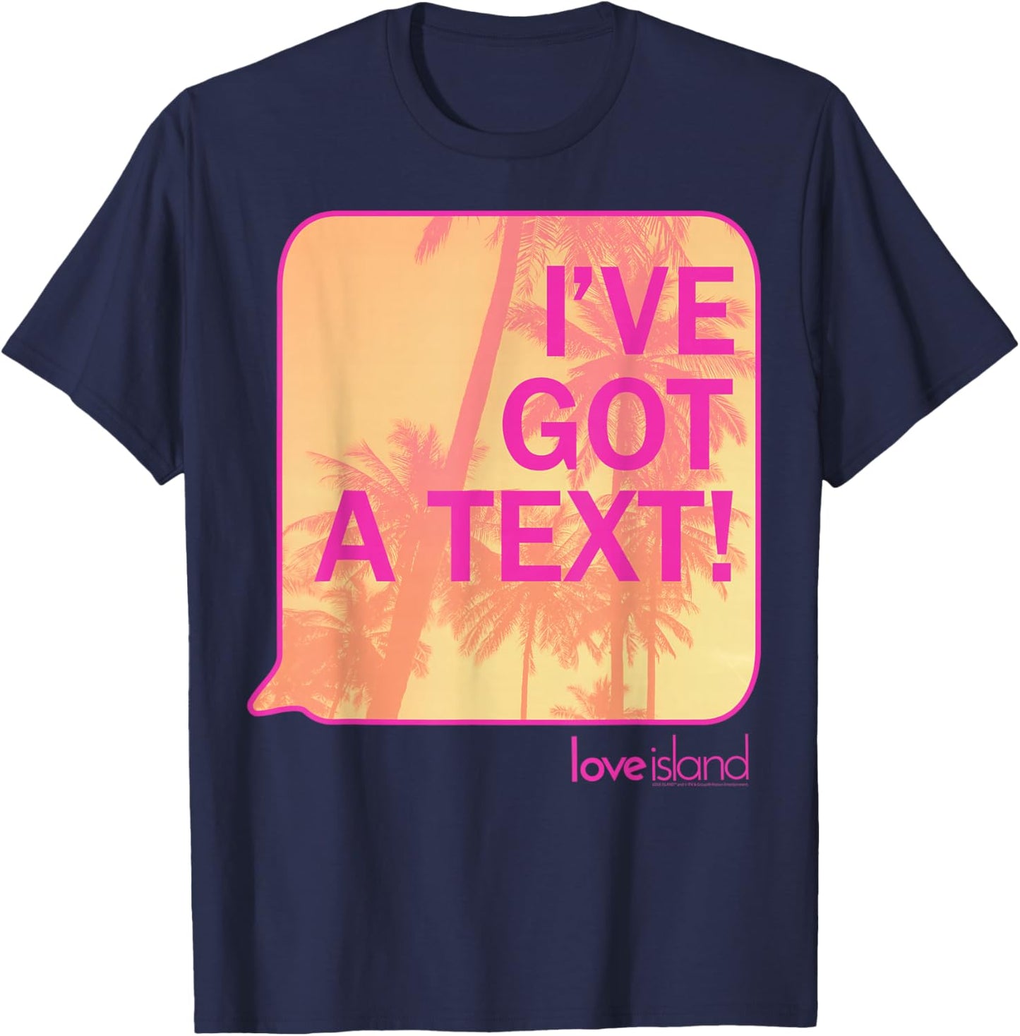 I've got a Text! - Love Island - 80s Aesthetic T-Shirt - T-Shirt | Navy