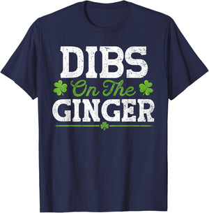 Dibs On The Ginger Funny St Patricks Day Baby T-Shirt - T-Shirt | Navy