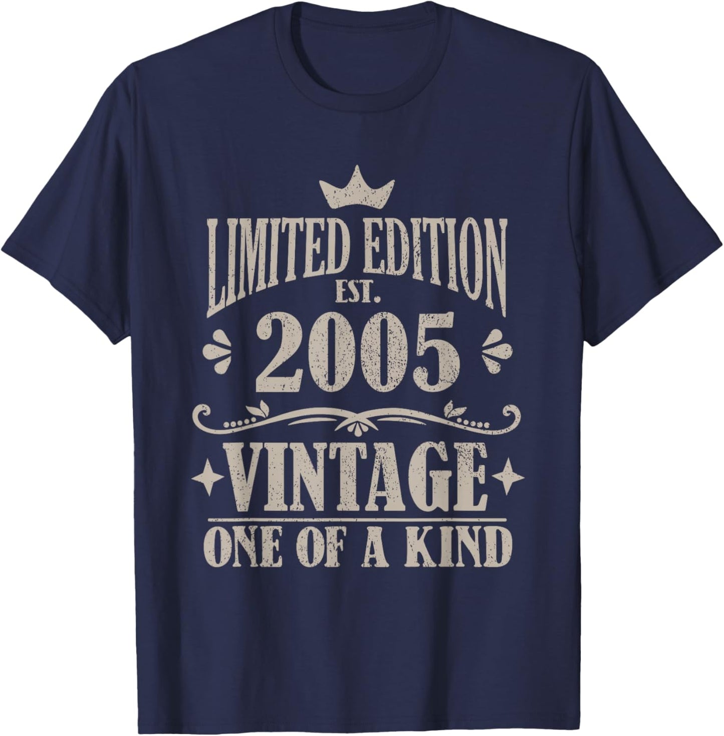 21st Birthday Vintage 2005 Limited Edition T-Shirt - T-Shirt | Navy