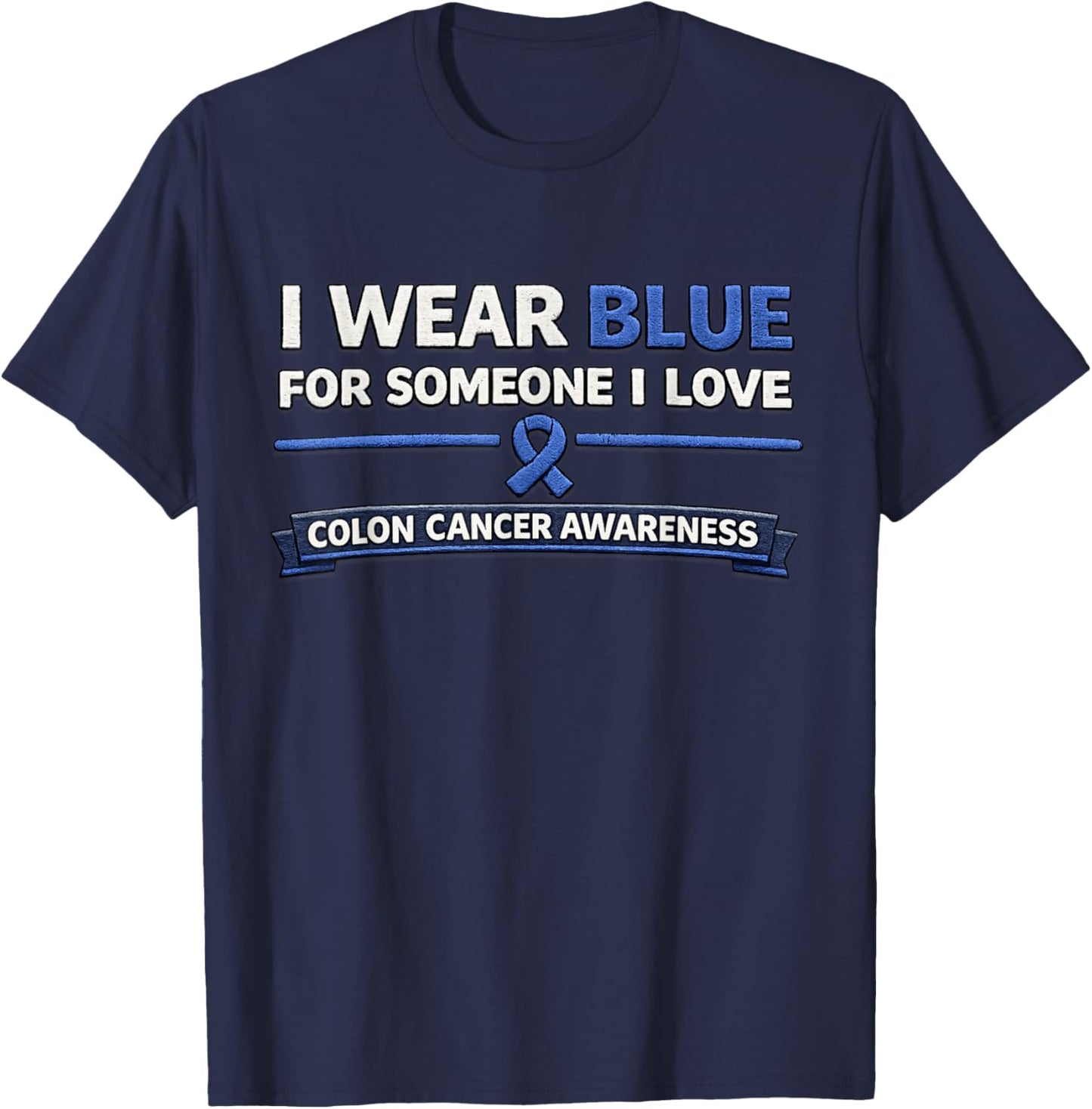 Heart Ribbon T-Shirt - T-Shirt | Navy