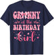 Granny of The Birthday Girl Matching Pink Coquette Bow T-Shirt - T-Shirt | Navy