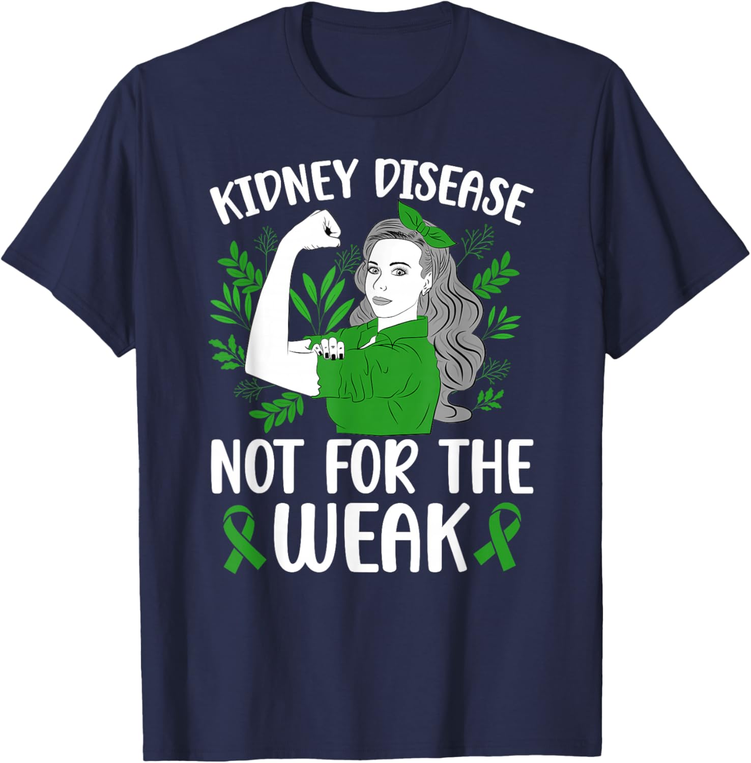 Kidney Disease Awareness Month Proud Kidney Disease Warrior T-Shirt - T-Shirt | Navy