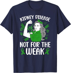 Kidney Disease Awareness Month Proud Kidney Disease Warrior T-Shirt - T-Shirt | Navy