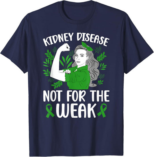 Kidney Disease Awareness Month Proud Kidney Disease Warrior T-Shirt - T-Shirt | Navy