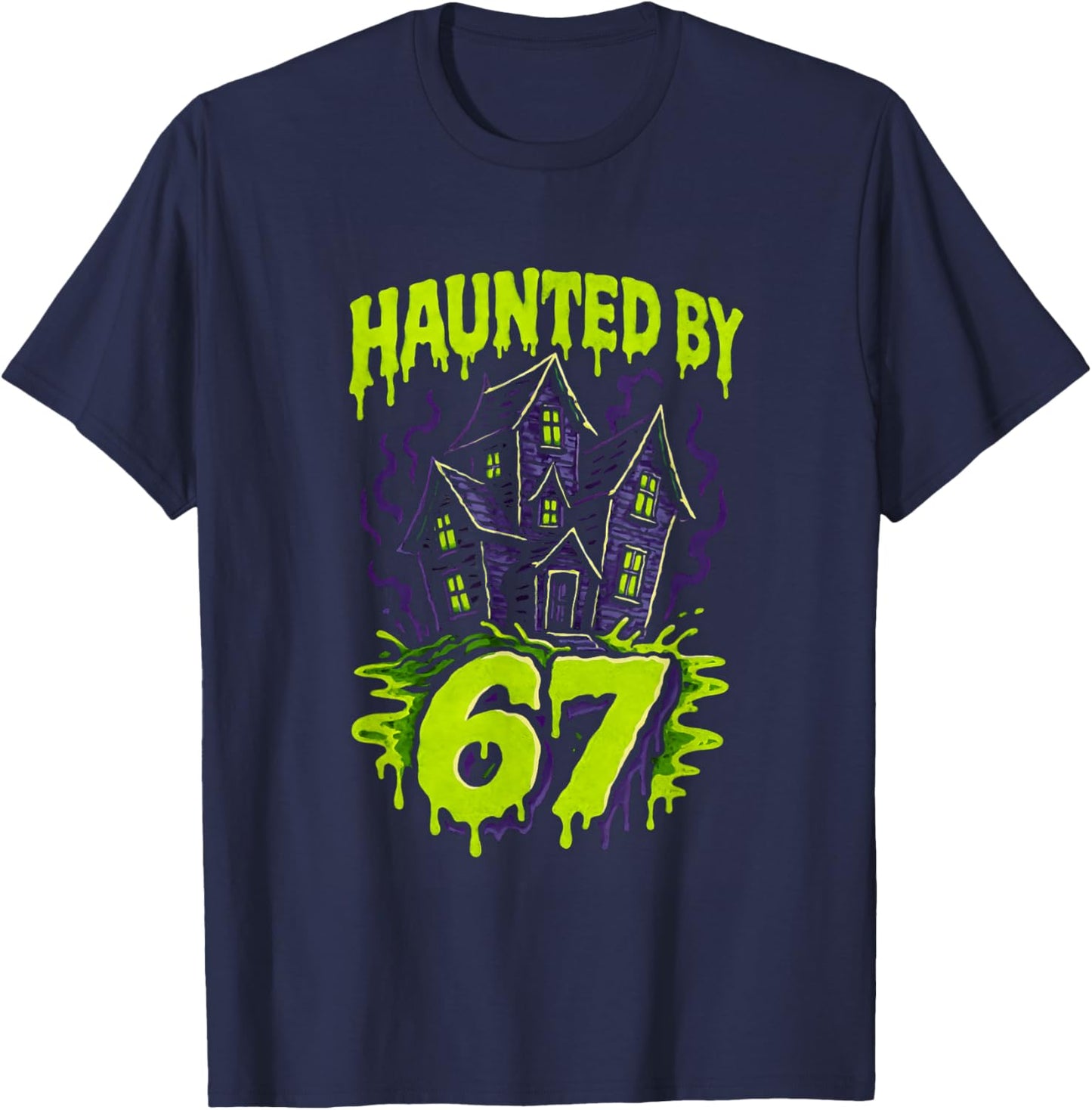 67 Meme Parents Halloween Costume Brain Rot 6-7 Six Seven T-Shirt - T-Shirt | Navy