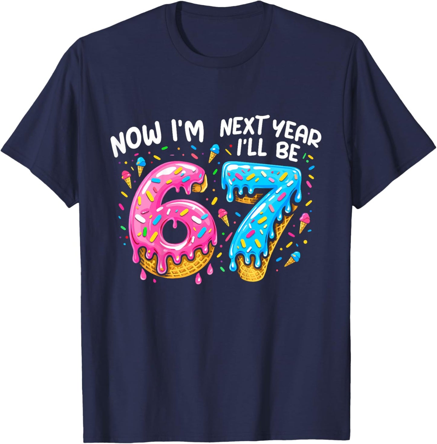 6 Year Old Birthday Boys Kids Now I'm 6 Next Year I'll be 7 T-Shirt - T-Shirt | Navy
