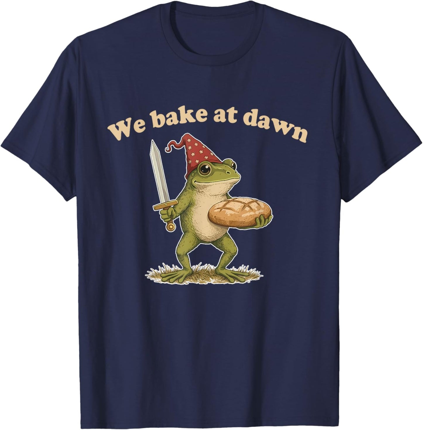 We Bake, At Dawn, Bakery Lifestyle T-Shirt - T-Shirt | Navy