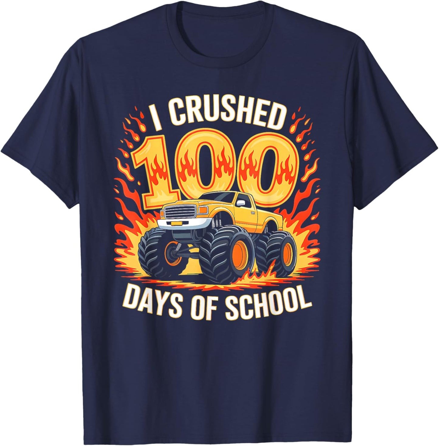 100 Days of School Boys Kids 100 Days Smarter 100th Day T-Shirt - T-Shirt | Navy