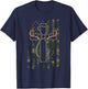 Faith Fishing Hunting Camo Us Flag Cross with Hook Christian T-Shirt - T-Shirt | Navy