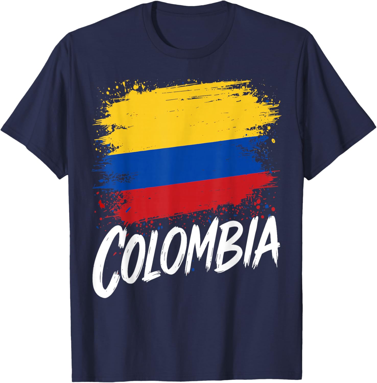 Colombia Lover Colombian Flag T-Shirt - T-Shirt | Navy