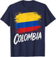 Colombia Lover Colombian Flag T-Shirt - T-Shirt | Navy