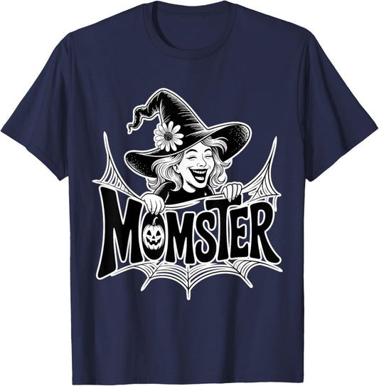 Momster Funny Halloween Mom Witch T-Shirt - T-Shirt | Navy