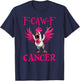 Angry Rooster F Caw F Funny Pink Rooster F Caw F Cancer T-Shirt - T-Shirt | Navy