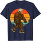 Bigfoot Ice Hockey Retro T-Shirt - T-Shirt | Navy