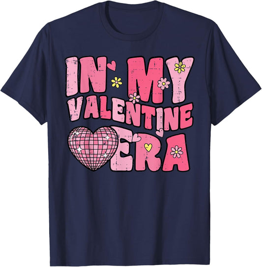in My Valentine Era Disco Retro Valentine Women Men Kids T-Shirt - T-Shirt | Navy