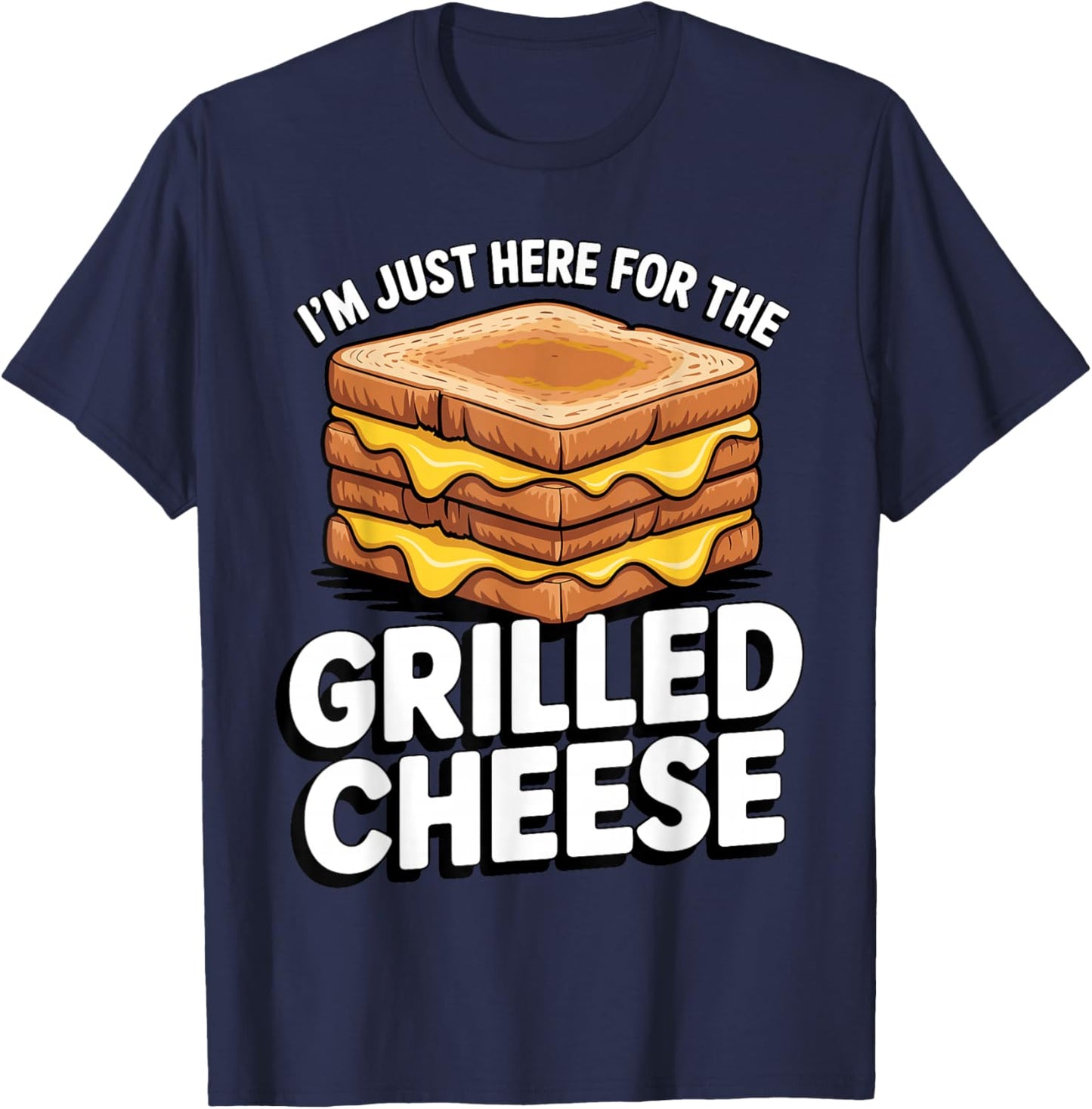 Funny Grilled Cheese Art Women Grilled Cheese Lover T-Shirt - T-Shirt | Navy