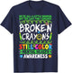 Broken Crayons Still Color Mental Health Matters Awareness T-Shirt - T-Shirt | Navy