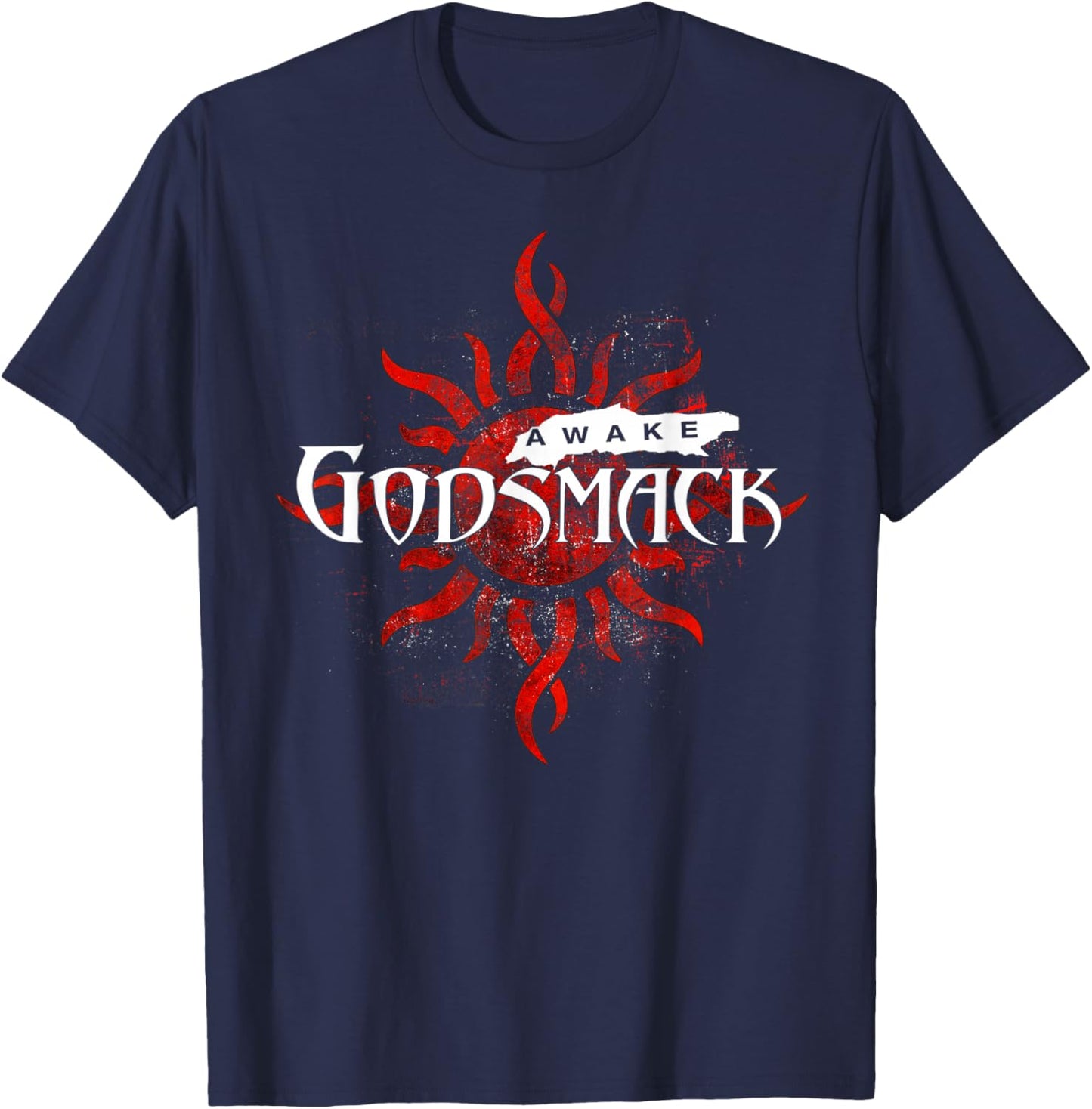 Godsmack Awake Sun 25th On Navy T-Shirt - T-Shirt | Navy