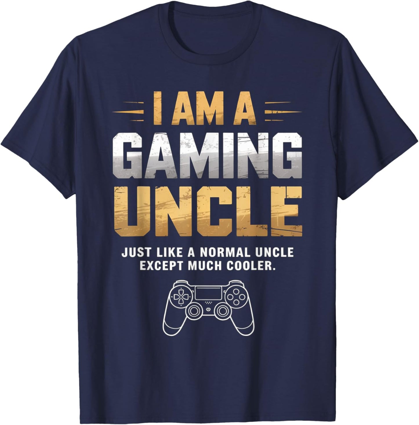 Gaming Uncle Cooler Than Normal Uncle for Boys T-Shirt - T-Shirt | Navy